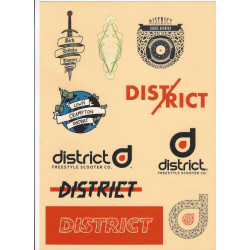 Plaquette stickers District